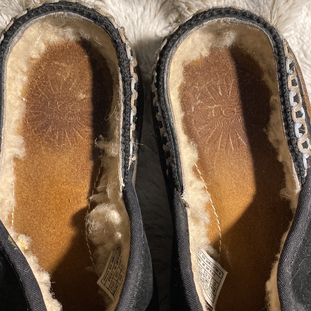Ugg Black Shearling Lined Mules - image 8